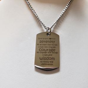 "Serenity Prayer" Pendant Necklace